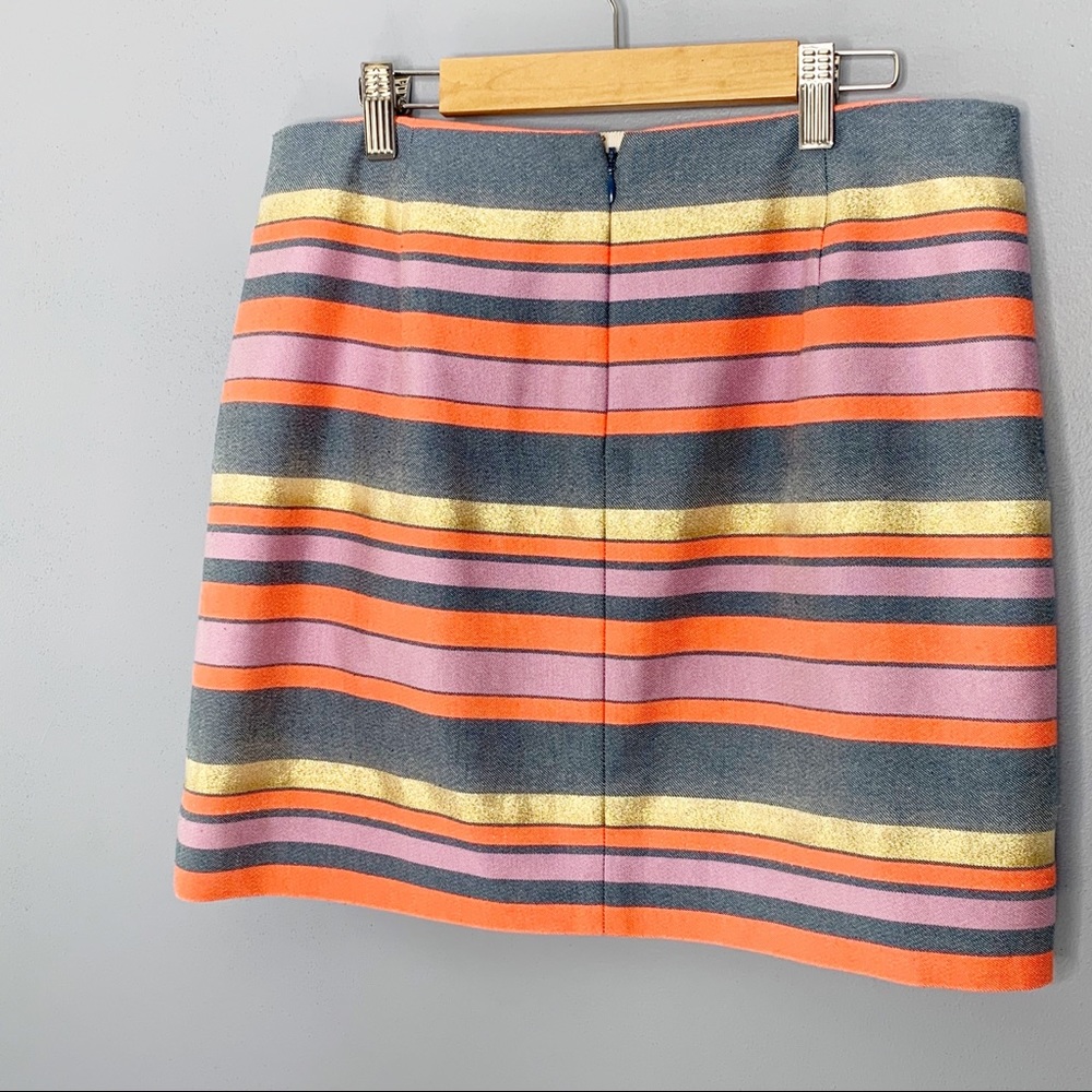 J. Crew Factory Shiny Stripe Mini Skirt - Picture 3 of 5